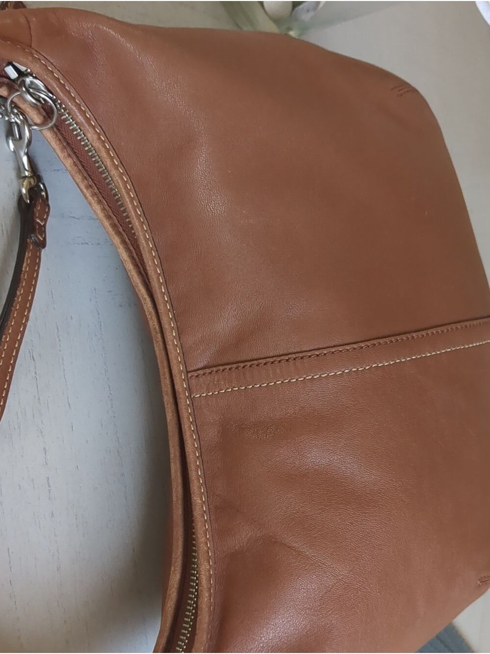 Coach Ergo Leather Hobo Bag F12347 in saddle/tan leather. - Picture 10 of 14